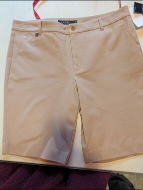 Lauren Ralph Lauren Women's Beige Chino Shorts
